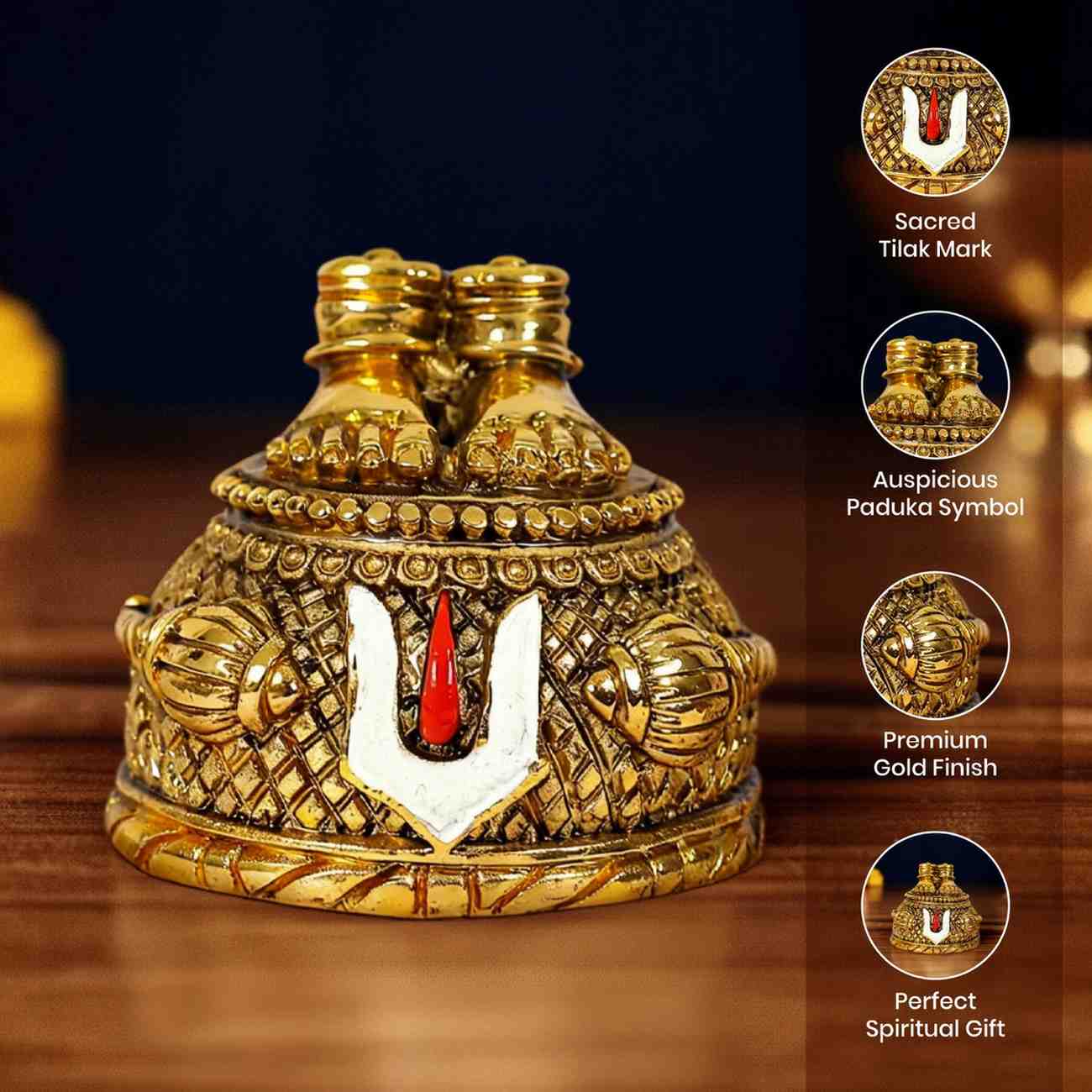 Hanuman Ji Charan Paduka 24k Gold Plated