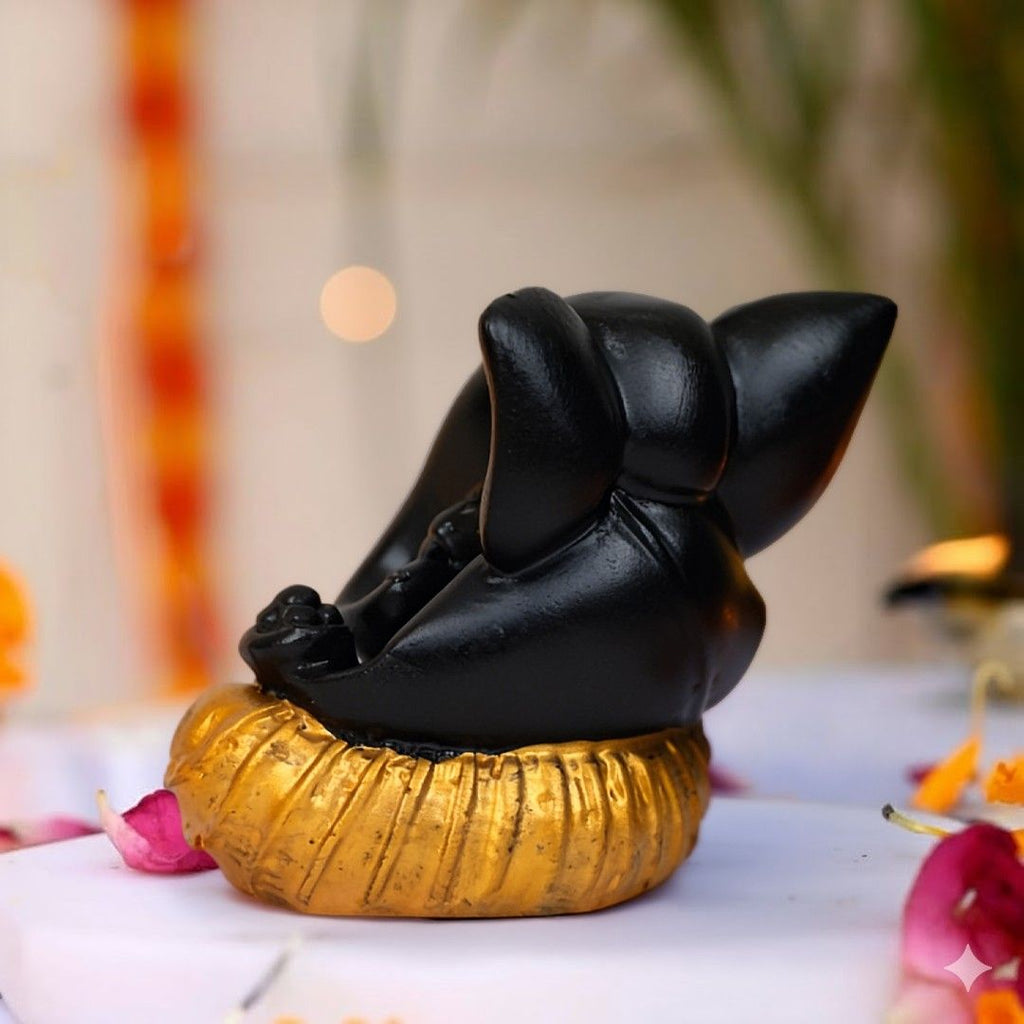 Meditating Ganesha Murti For Car Dashboard & Home (2.5 Inches)