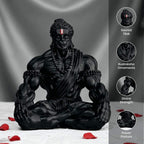 Black Bahubali Hanuman Ji for Car Dashboard & Gifting (3 Inch)