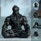 Black Bahubali Hanuman Ji for Car Dashboard & Gifting (3 Inch)
