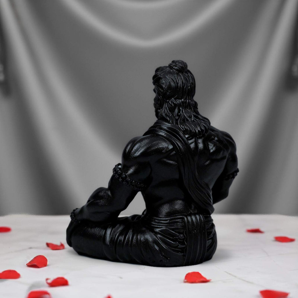 Black Bahubali Hanuman Ji for Car Dashboard & Gifting (3 Inch)