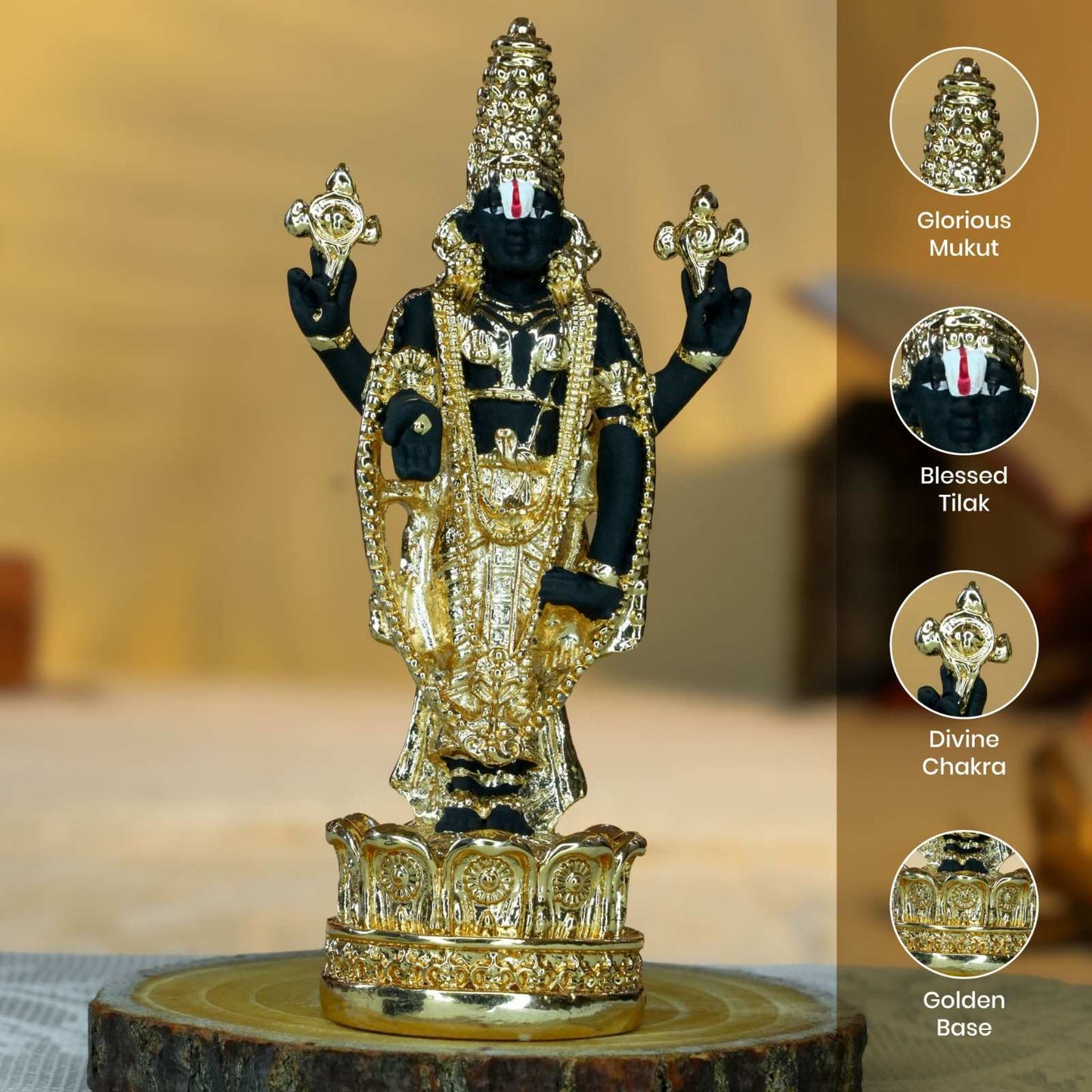Gold Black Tripati Balaji