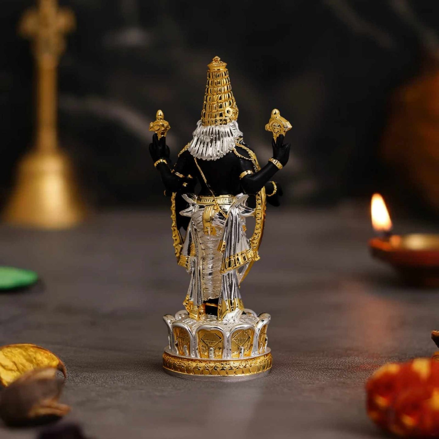 Lord Venkateswara Ji 24k Gold & 999 Silver Plated Idol