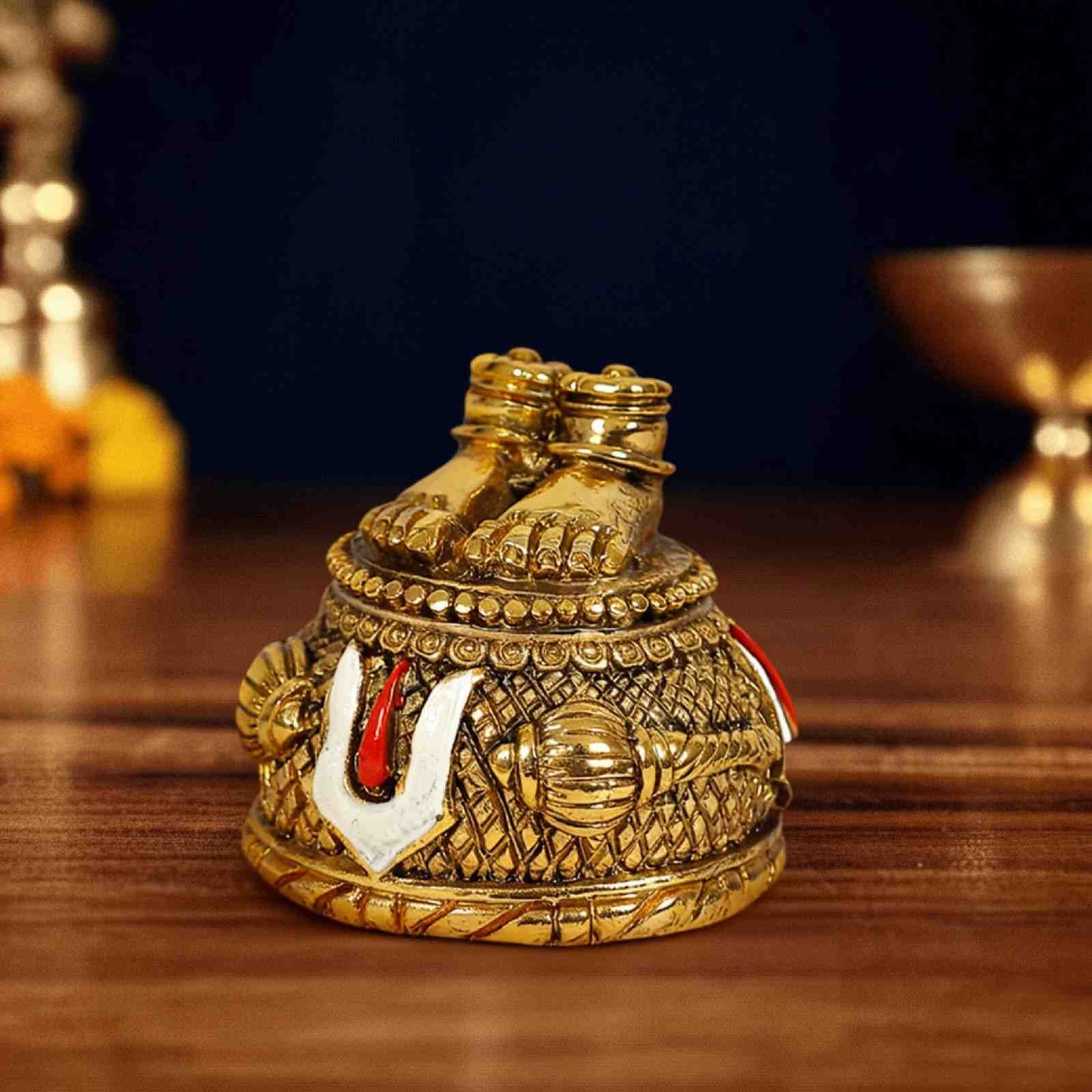 Hanuman Ji Charan Paduka 24k Gold Plated