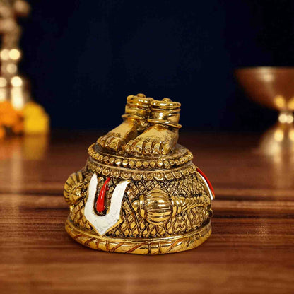 Hanuman Ji Charan Paduka 24k Gold Plated