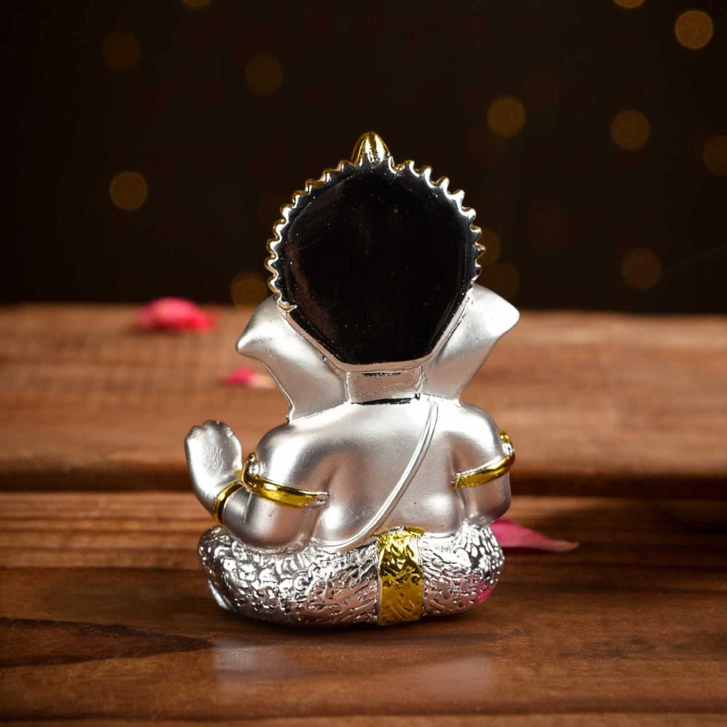999 Silver & 24K Gold Plated Ganesha Idol