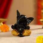 Artistic Trunk Ganesha Idol for Gift & Home Decor (2.5 Inch)