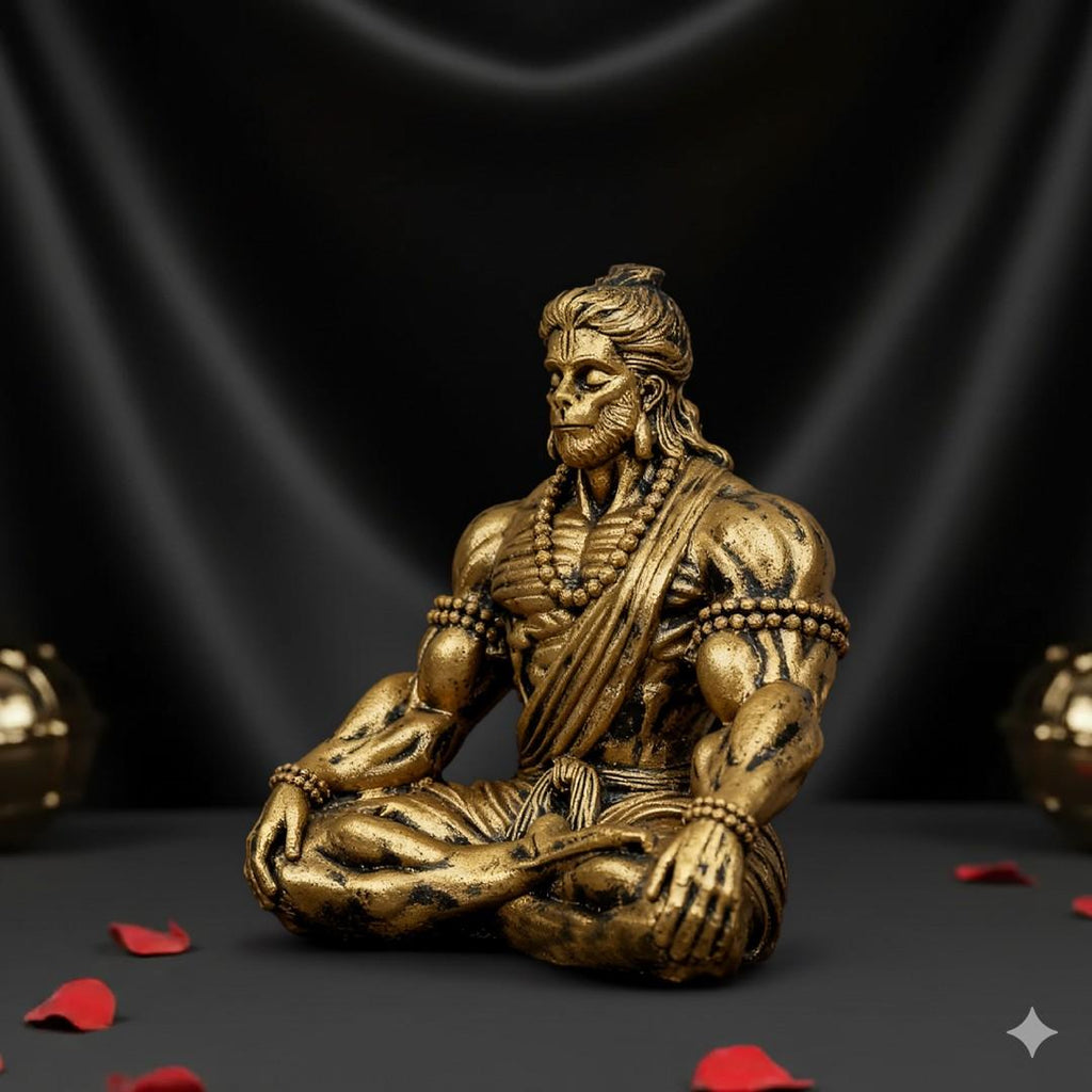 Antique Bahubali Hanuman Ji For Car Dashboard & Home (3 Inch)
