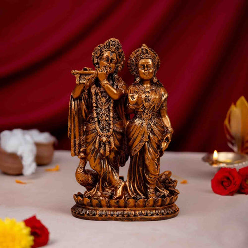 Radhe Krishna - Peacock at back