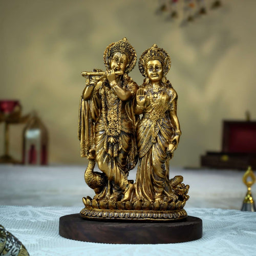 Radhe Krishna - Peacock at back