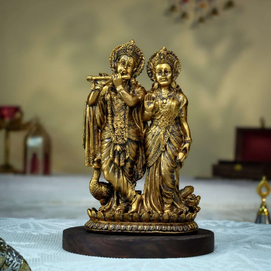 Radhe Krishna - Peacock at back