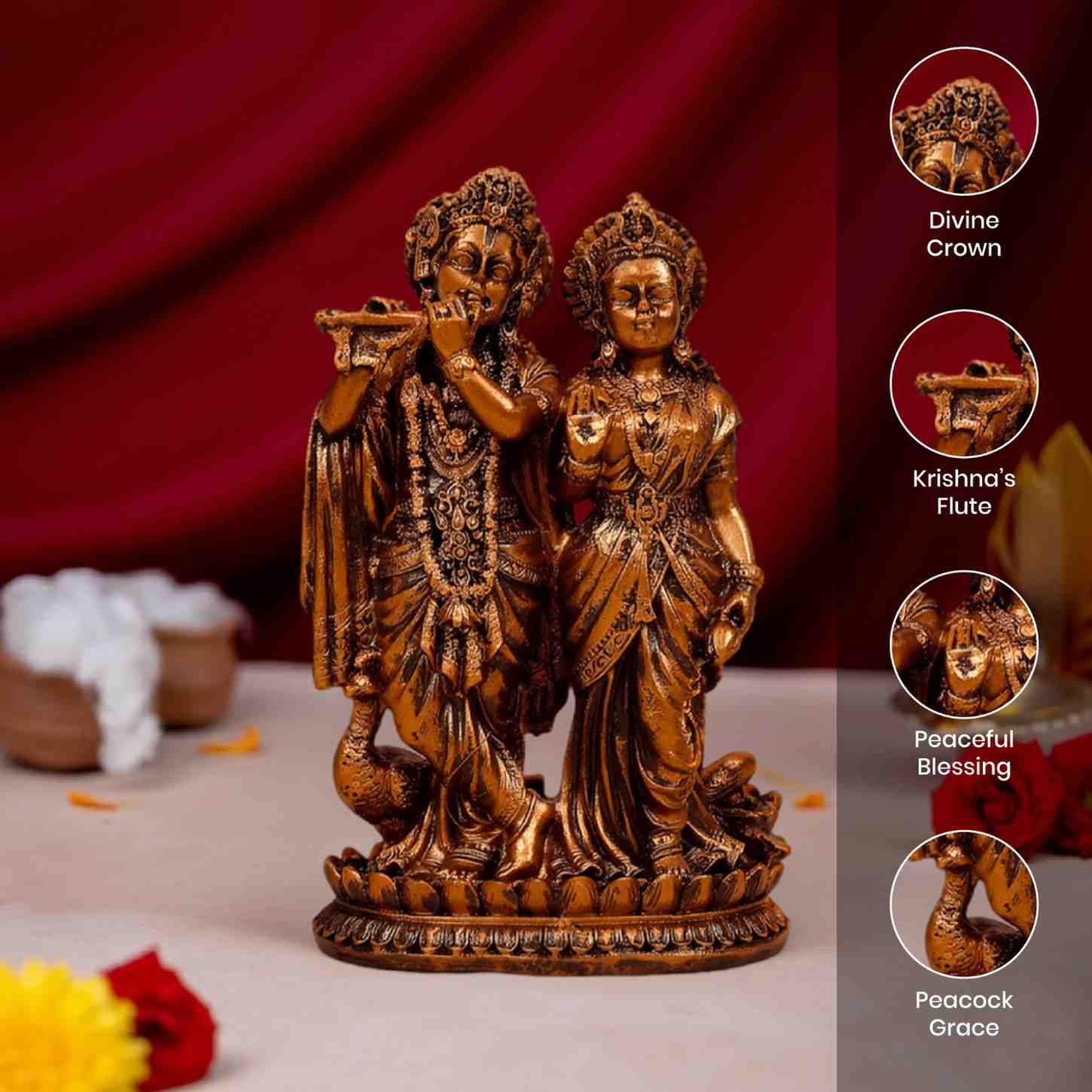 Radha Krishna Murti for Home & Gifting (5 Inch)